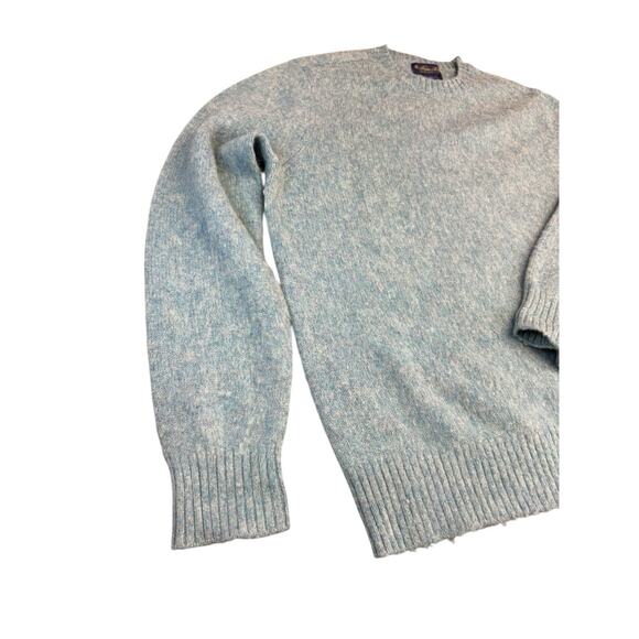 Brooks Brothers Men’s 100% Wool Crewneck Sweater Light Blue Large - Picture 4 of 9